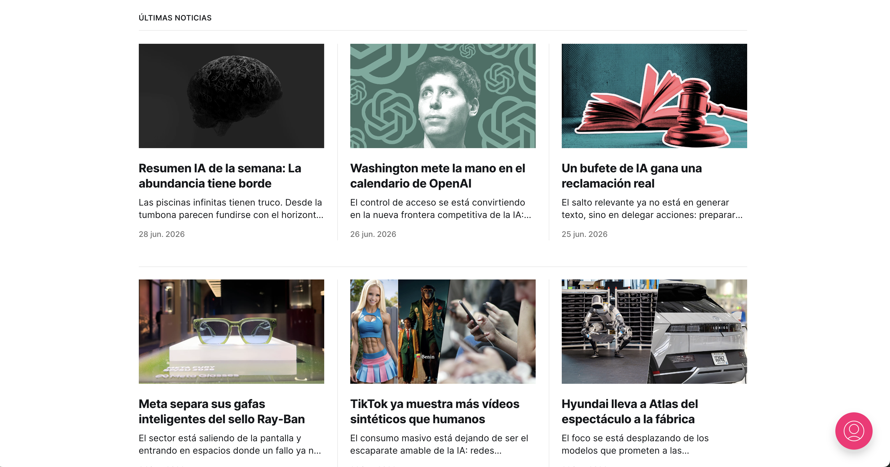 Feed de últimas ediciones